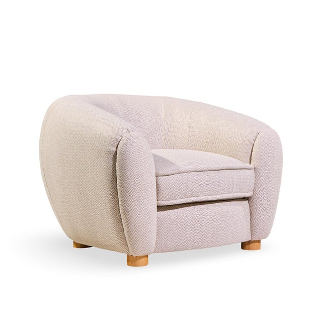 Jean Royère Jean Royère Style Mid Century Polar Bear Lounge Chairs - Pair For Sale - Image 4 of 12