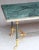 Mid 20th Century French Mid-Century Coffee or Cocktail Low Table of Brass With Green Marble Top For Sale - Image 5 of 13