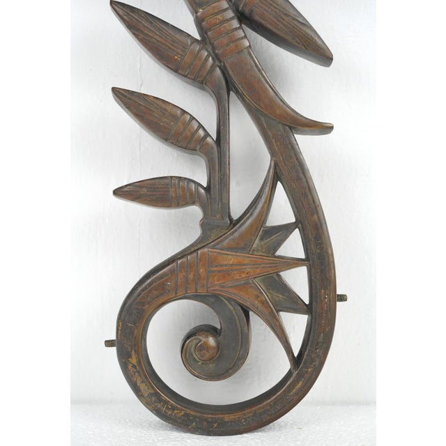 Metal Reclaimed 18.25 In. Art Nouveau Bronze Piece For Sale - Image 7 of 8