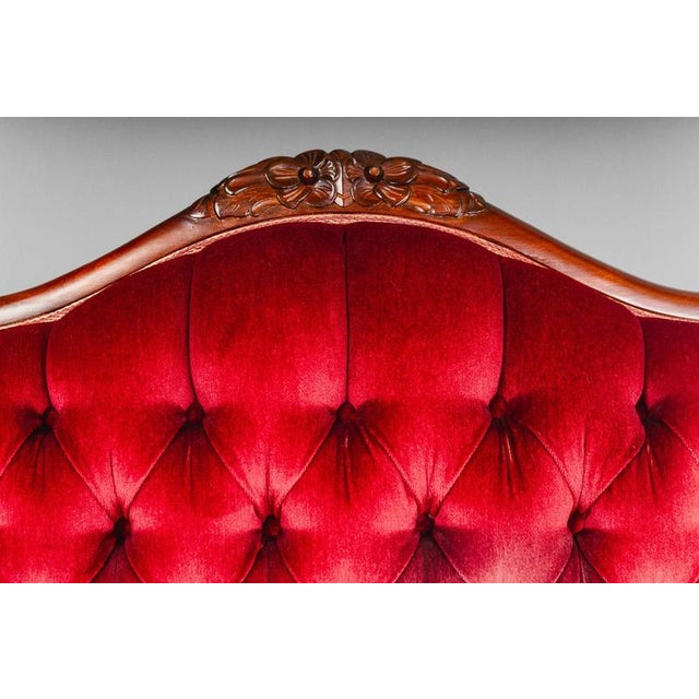 Vintage Baroque-Style Velvet Sofa For Sale - Image 15 of 18