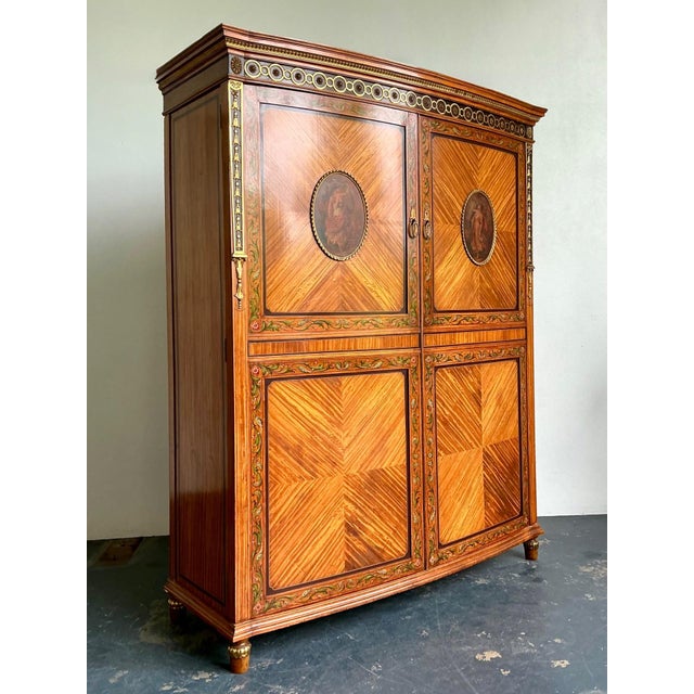Antique Italian Neoclassical Style Armoire For Sale - Image 9 of 18