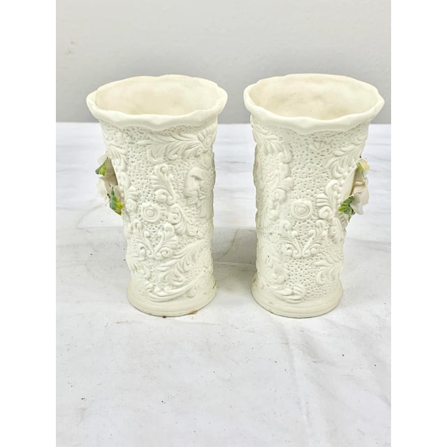 Vintage Capodimonte Style Vases-A Pair For Sale In New Orleans - Image 6 of 9