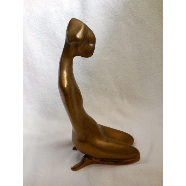 Figurative Helaine Blumenfeld, Girl Seated a la Japonaise Bronze Sculpture Morris Singer Foundry., 1964 For Sale - Image 3 of 10