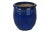 Modern Vintage French Modern Blue Glazed Ceramic Jardinière Urn Planter Pot 19" For Sale - Image 3 of 10