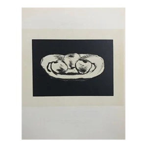 1963 Georges Braque Lithograph P71 Pommes Sur Fond Noir