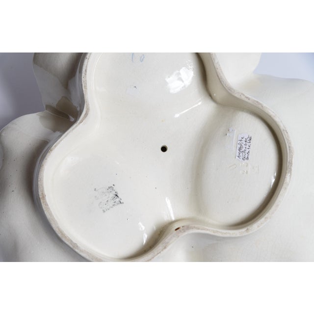 Ceramic Rare 19th-Century Choisy-Le-Roi French Majolica Barbotine Lobster Triform Centerpiece Bowl For Sale - Image 7 of 7