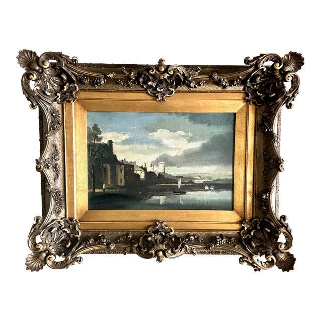 Signed Original Philip Hugh Padwick Oil on Board in Extraordinary Period Frame For Sale