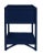 Olympia One-Drawer Nightstand in Navy For Sale In West Palm - Image 6 of 7