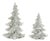 Beaded Frosted Christmas Trees (Set of 2) For Sale