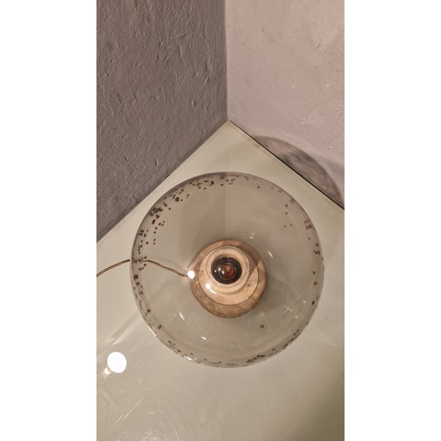 1970s Table Lamp in Travertine and Glass from La Murrina, 1960s For Sale - Image 5 of 15