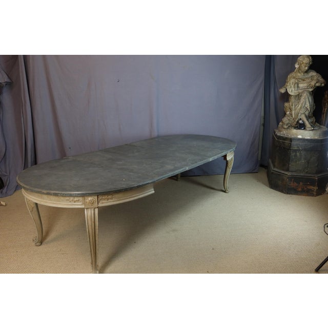 Vintage Dining Table with Three Leaves, 1950s For Sale - Image 6 of 11