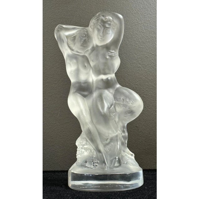 Diana and Pan the Faun Crystal Sculpture from Lalique France, 1960s For Sale - Image 8 of 8