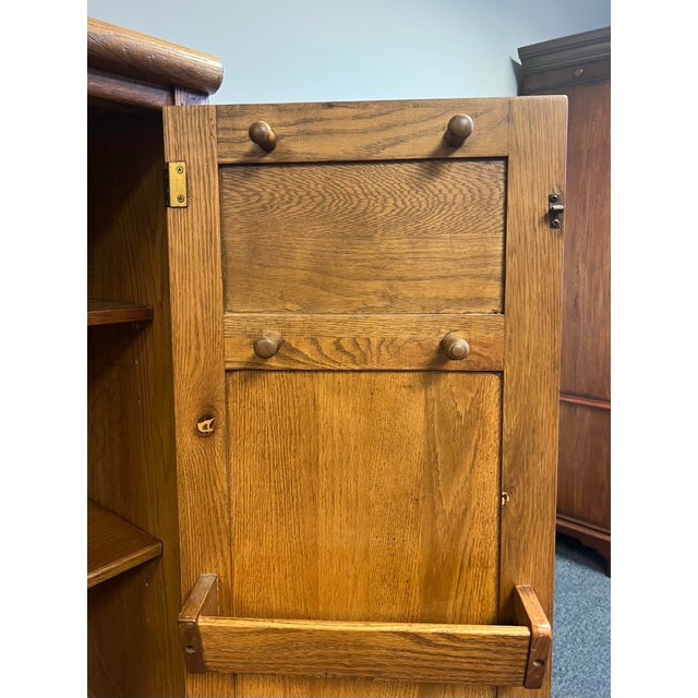 Wood Lexington Furniture Oak Pantry / Storage Cabinet For Sale - Image 7 of 10