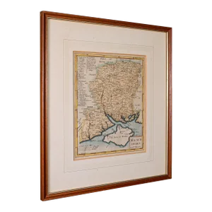 1700's Antique County Map Hampshire
