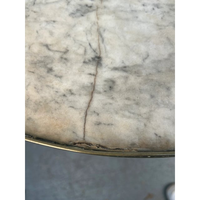 Antique French Demilune Marble Top Table For Sale - Image 12 of 13