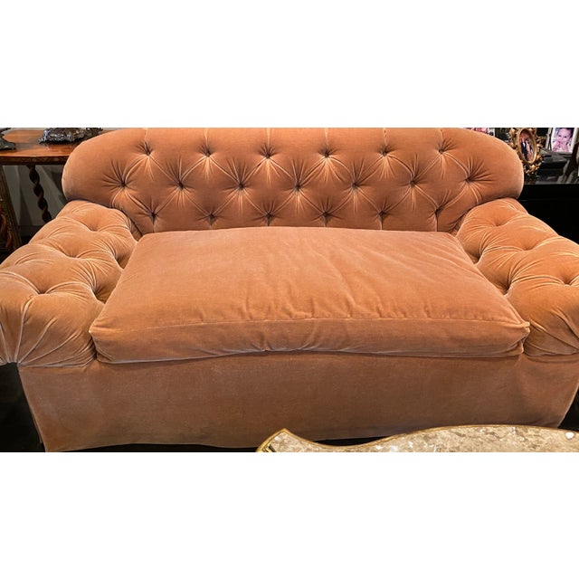 Nancy Corzine Modern Nancy Corzine Mohair Velvet Sofa For Sale - Image 4 of 5