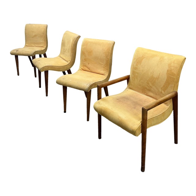1950s Art Deco Dining Chairs in the Manner of Russel Wright - Set of 4 For Sale