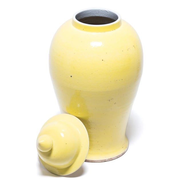 Citron Yellow Chinese Baluster Jar For Sale In Chicago - Image 6 of 8