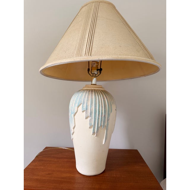 Art Deco 1995 Vintage Signed Elite Postmodern Ceramic Table Lamp Base - Art Deco Revival For Sale - Image 3 of 8