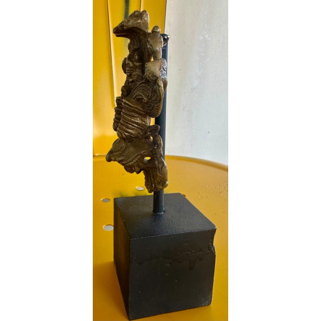 Mid Century Yali Kirtimukha Brass Dragon Face Temple Guardian Ganesha Hindu Metal Antique Indian India For Sale In Los Angeles - Image 6 of 12