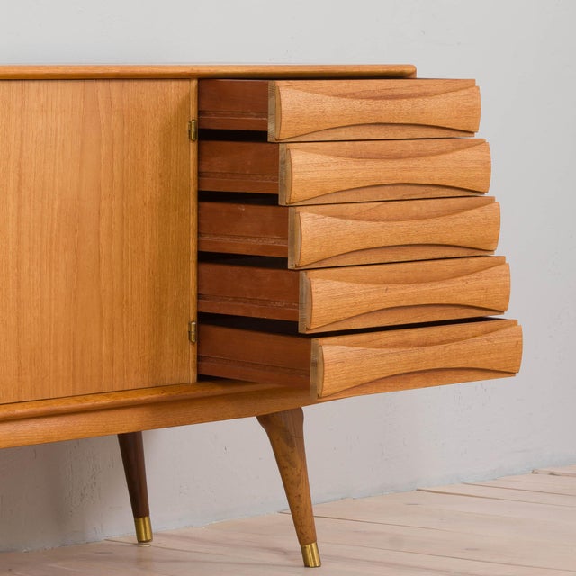 Long Scandinavian Teak Sideboard, 1960s For Sale - Image 15 of 18