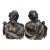 Pair of 18th Century French Carved Polychrome Male & Female Bust Wall Sculptures For Sale
