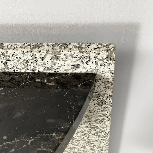 Italian Modern Black Marble Granite Console Aldo Cibic for Memphis, 1980s For Sale - Image 13 of 18