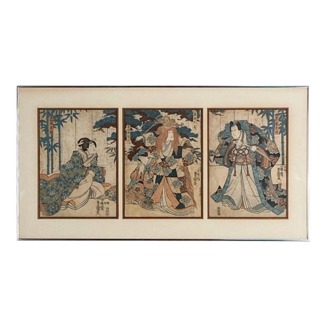 "Senobi Hagi", Signed Ichiryusai Toyokuni, Circa 1830 For Sale