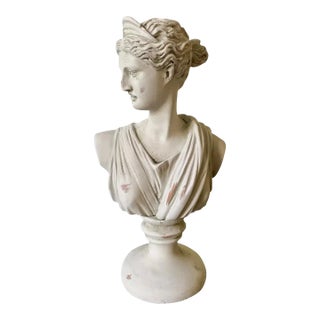 Plaster Bust of Goddess Diana Sculpture For Sale