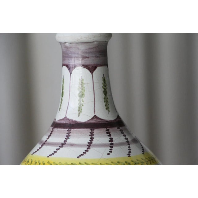 18th Century Glazed Earthenware Bottle Vase, Queen Maria I of Portugal Reign For Sale - Image 9 of 13
