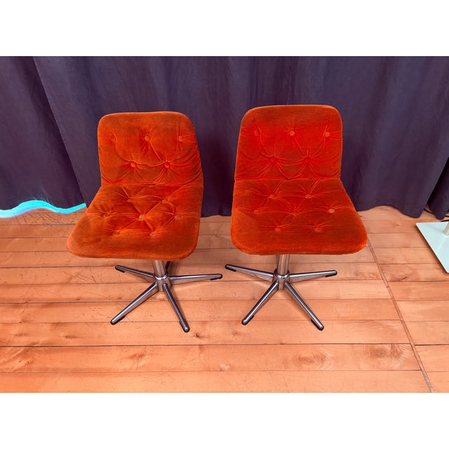 Copper Swivel Chairs, 1960s, Set of 2 For Sale - Image 8 of 13