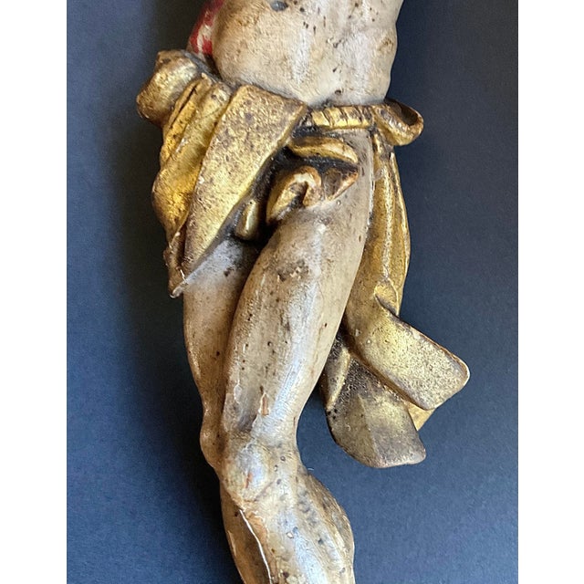Beige 18th Century Spanish Polychrome and Gilt Wood Christ Corpus For Sale - Image 8 of 11