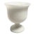Vintage MCM e.o. Brody & Co. Milk Glass Ribbed Pedistal Planter For Sale