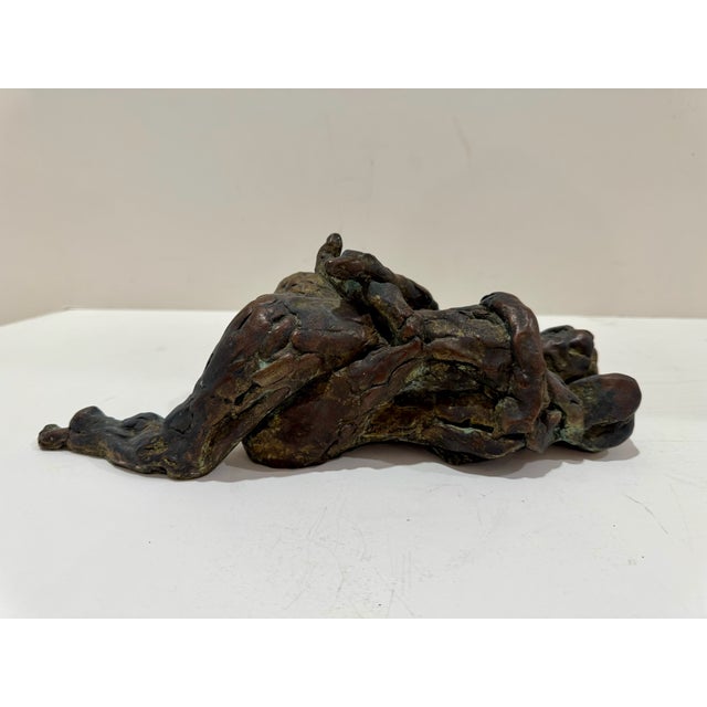 Figurative 1960s Larry Mohr Bronze Lovers Sculpture Signed From Artist Estate For Sale - Image 3 of 9