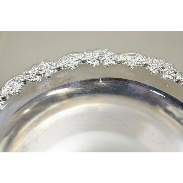 Vintage Oneida Silver Plated Victorian Style Wine Champagne Chiller Ice Bucket For Sale In Philadelphia - Image 6 of 12