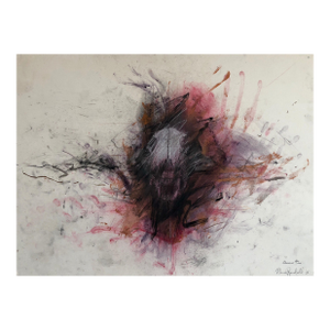 Nancy RandallMixed Media Painting Minnesota Woman Artist Figurative Abstract, 1985