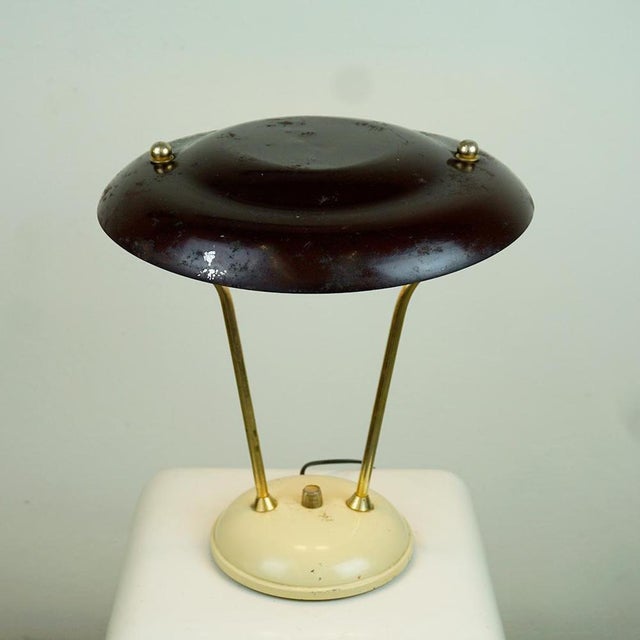 Mid-Century Italian Adjustable Brass Table Lamp, 1950s For Sale - Image 10 of 12
