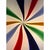 Contemporary milky-white blowing glass with multicolored “canne di filigrana” filigree rods traditional murano working....
