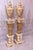 Pair of Large Neoclassical Beige Marble and Ormolu Bronze Urn Amphorae With Matching Pedestals For Sale - Image 4 of 16