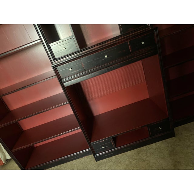 Mediterranean 1980s Classic Bookcase of High Italian Craftsmanship From the 80s With Tv Shelf or Bar For Sale - Image 3 of 13