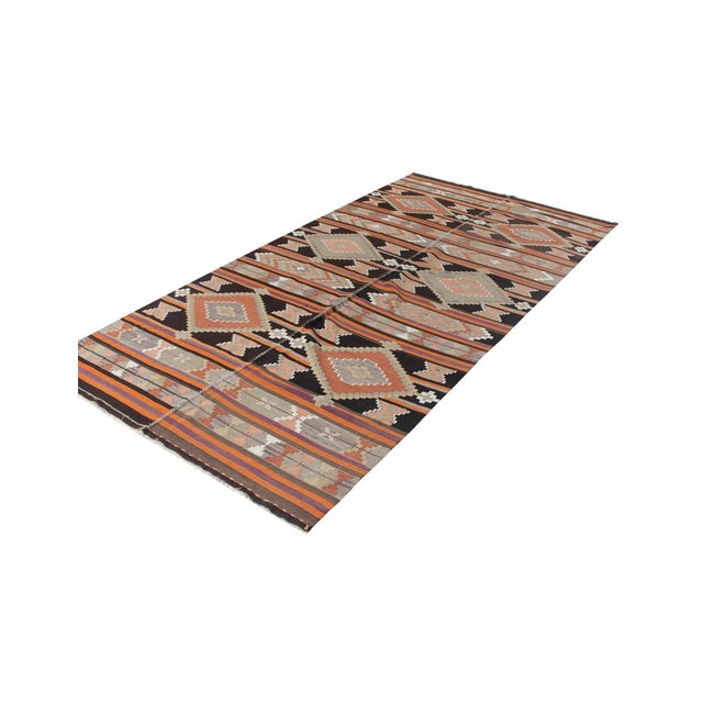 Mid-Century Modern Vintage Turkish Decorative Kilim Rug - 5`7" X 12`2" For Sale - Image 3 of 6
