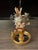 Contemporary 1970s Sea Shell Floral Arrangement in Gold Vase For Sale - Image 3 of 6