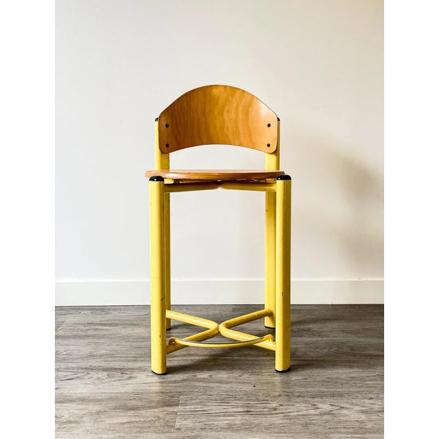 School High Chair in the style of Jean Prouvé, in Good conditions. Designed 1990 to 1999