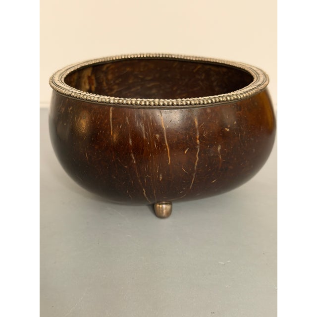John Hardy Natural Carved Coconut Bowl With Sterling Silver Details For Sale - Image 11 of 12