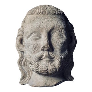 15th Century Italian Medieval Marble Bust of a Man Sculpture For Sale