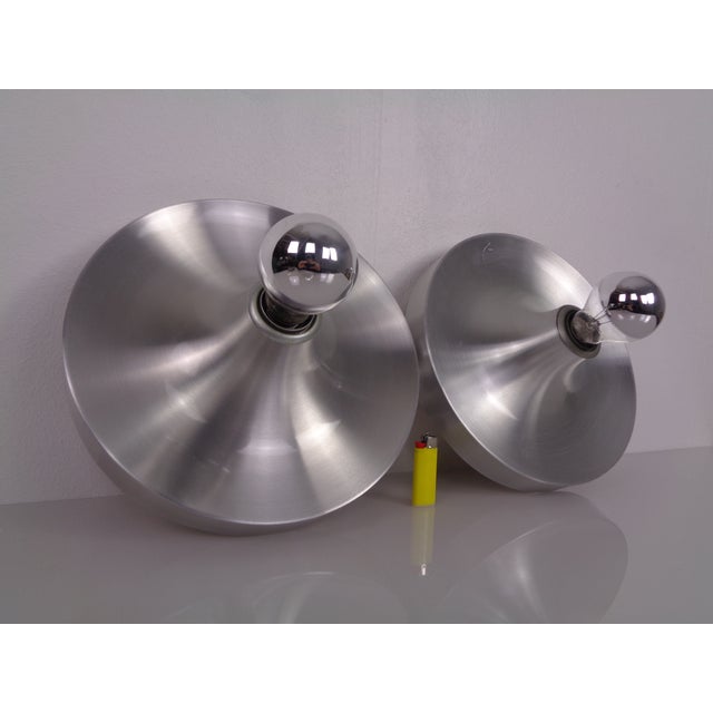 Pair of wall or ceiling lights from Cosack Leuchten made of brushed aluminum. I have official proof of authenticity such...