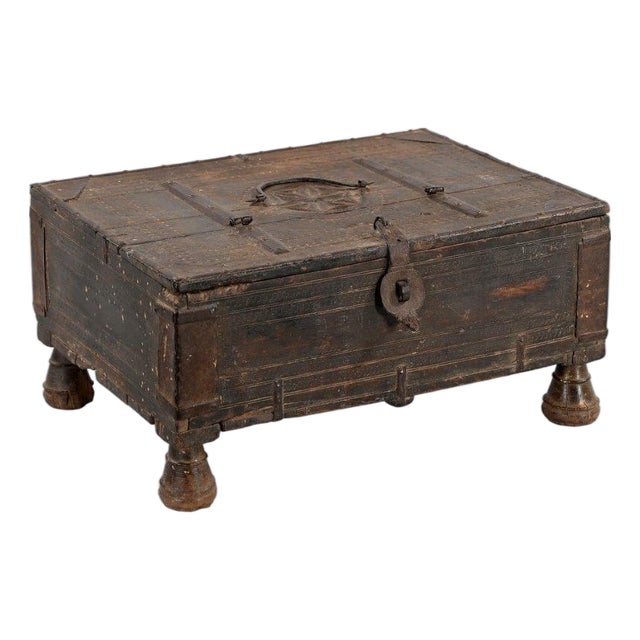 Vintage Indian Teakwood Small Box For Sale