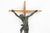 Baroque Antique Realistic Wooden Crucifix, France, 1850 For Sale - Image 3 of 10