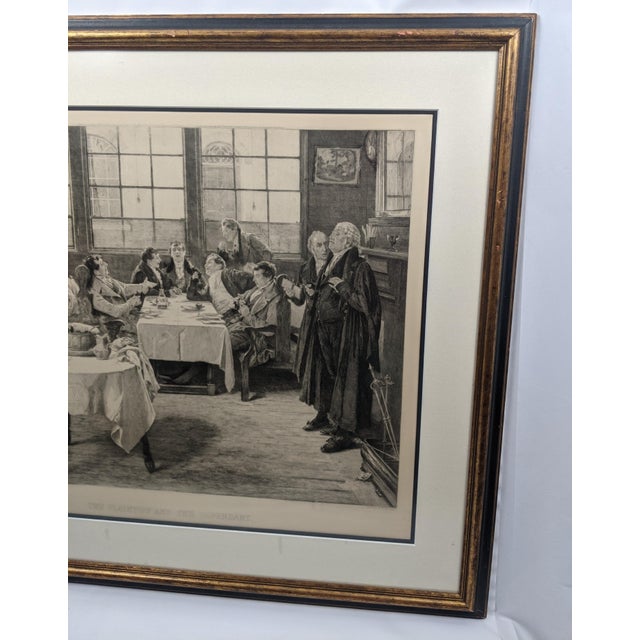 Large Black & Gold Antique Legal Engravings, “The Country Attorney” & “The Plaintiff and Defendant” – Pair For Sale In New York - Image 6 of 14