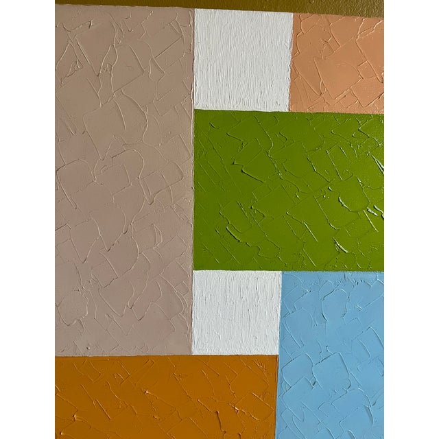 "Basket II" Abstract Geometric Oil Painting on Canvas by Richard Butz For Sale - Image 9 of 12